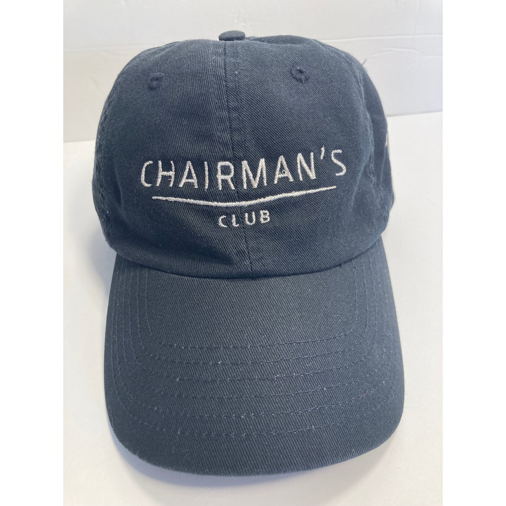 Chairman's Club Only Vegas Cap Hat‎ Off Black 100% Cotton Twill Strapback